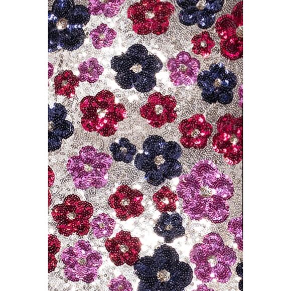 Betsy & Adam Nude Multi Sequin Floral Gown - Size 6 (NEW) - Picture 3 of 7